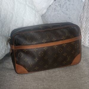 LOUIS VUITTON Compiegne 28 Monogram Clutch Bag,,,Authentic ..